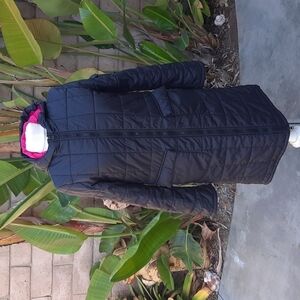 Roxy small black long lightweight puffer